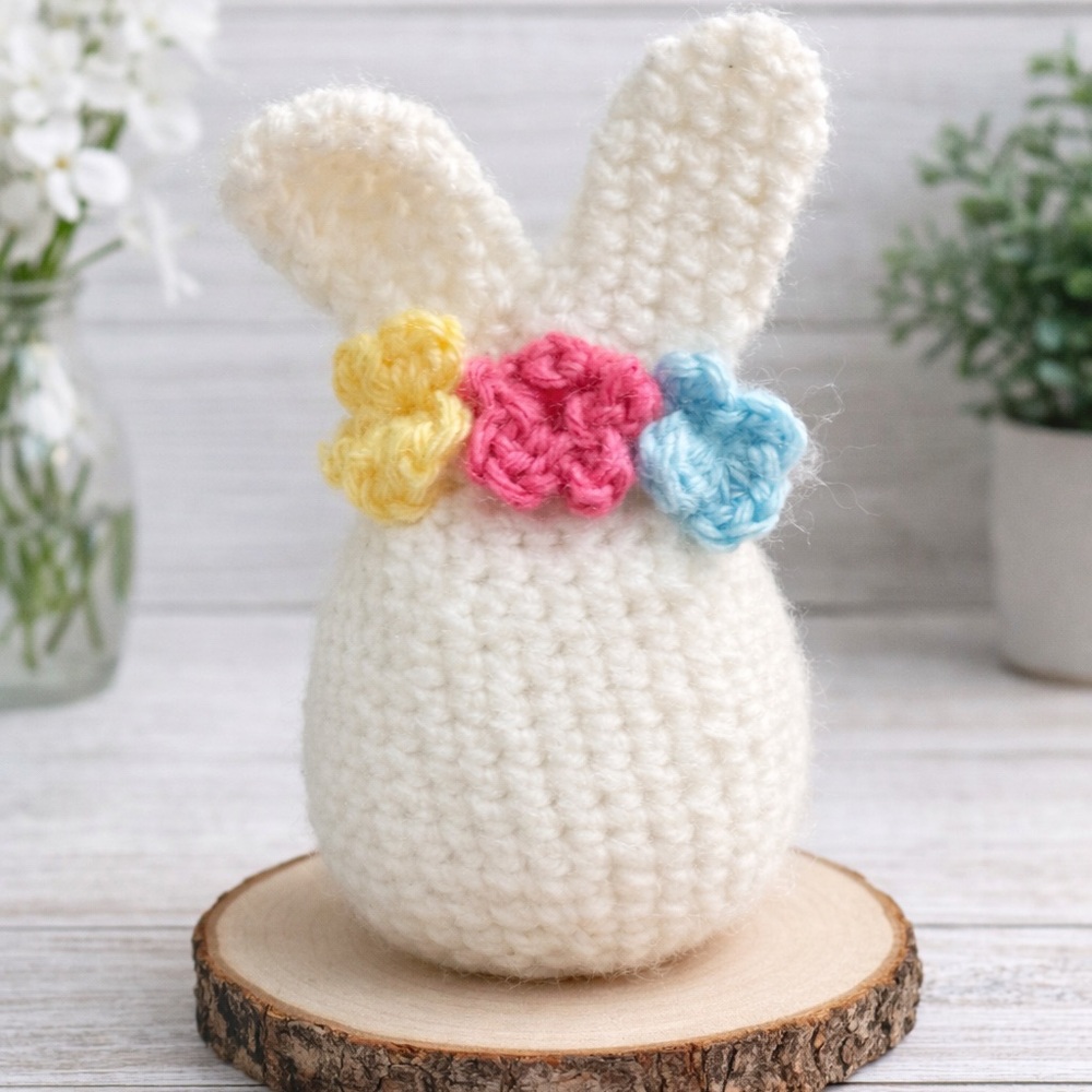 Handmade Crochet Easter Egg Bunny Decoration